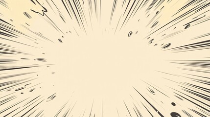 Obraz premium A Comic Book Style Radial Burst with Black Lines