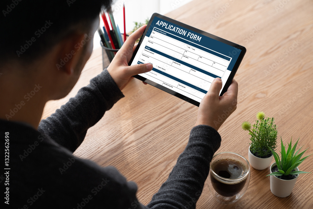 Aufkleber online application form for modish registration on the internet website