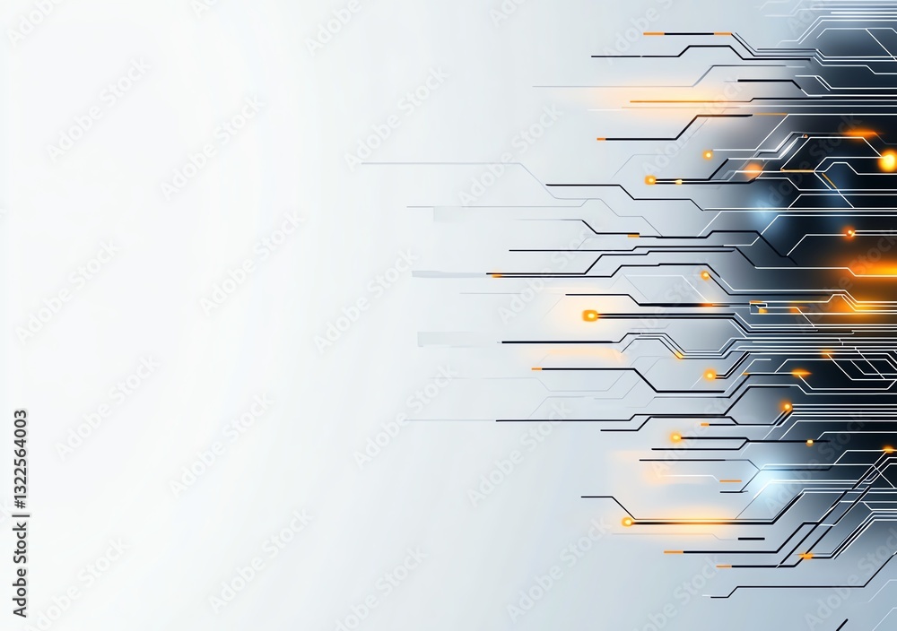 Aufkleber abstract technology background with dynamic lines and glowing elements, representing speed and innov