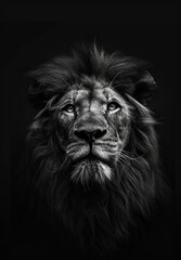 White Lion Studio Portrait with Soft Shadows Clean Lines