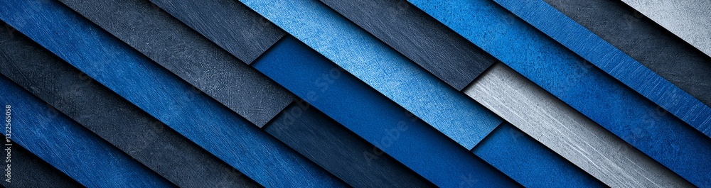 Poster a captivating arrangement of blue and gray diagonal stripes, perfect for background use or design pr