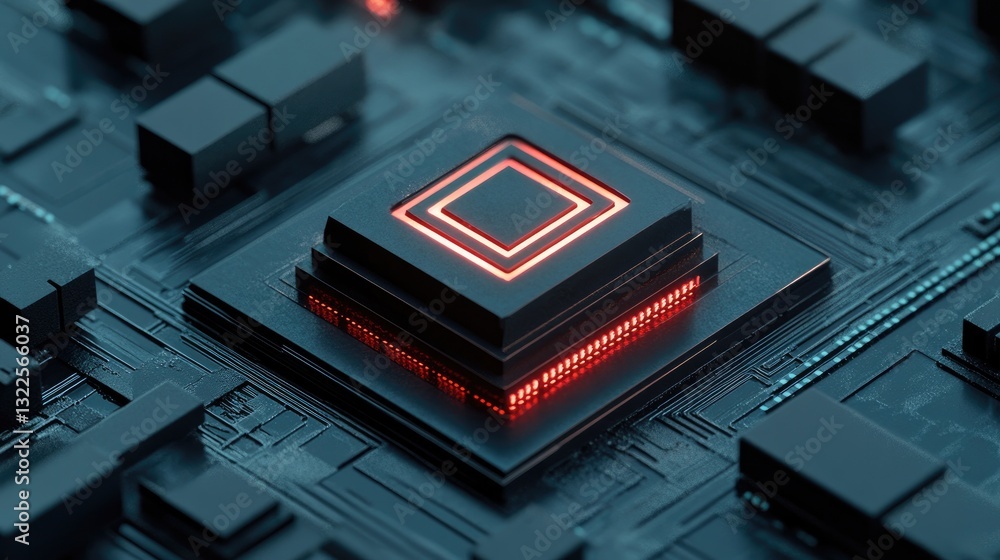 Poster a futuristic artificial intelligence logo with geometric precision, symbolizing smart automation and