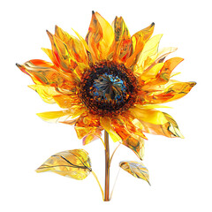 Fototapeta premium PNG Sunflower against a transparent background