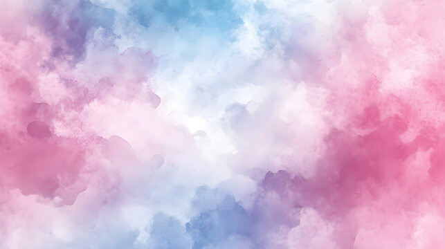 Soft pastel watercolor background with delicate brush strokes blending into a dreamy artistic texture