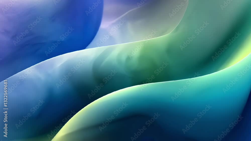 Poster soft gradient abstract digital background with smooth green and blue shades creating a futuristic an