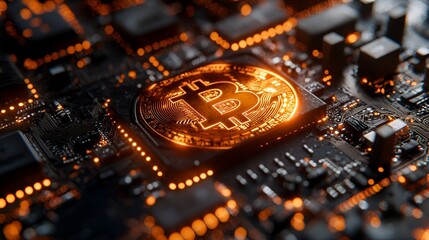 Bitcoin on Circuit Board