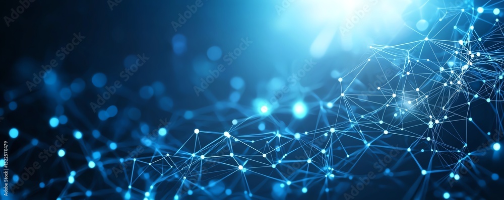 Poster a mesmerizing abstract representation of interconnected nodes and lines, showcasing the beauty of di