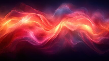 Obraz premium Abstract fiery red, orange, and blue wave energy flow.