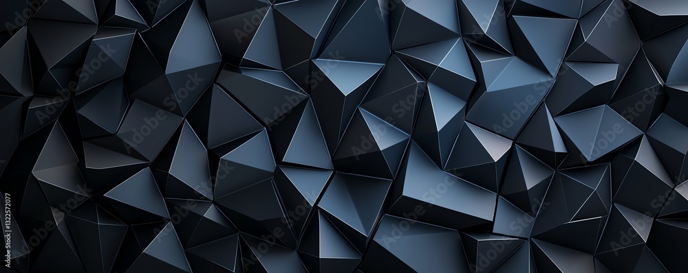Poster this abstract image features a textured surface of dark geometric shapes, creating a modern and styl