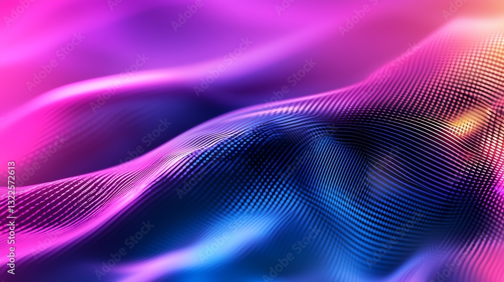 Aufkleber an abstract design featuring flowing waves of vibrant colors, creating a mesmerizing visual effect. 