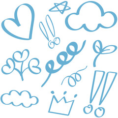 cute hand drawn vector illustration of a set