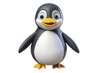 penguin on white background