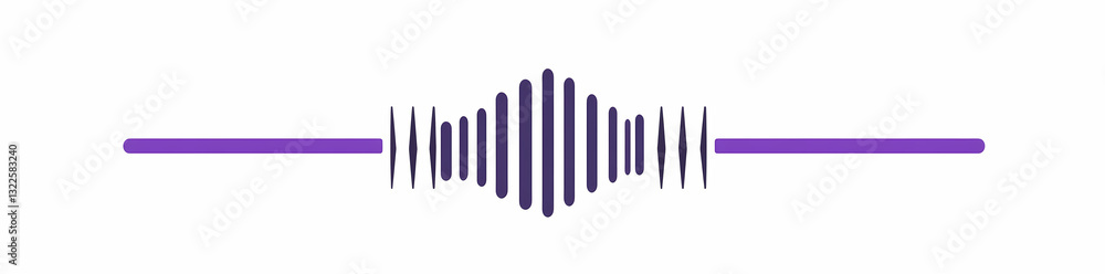 Aufkleber digital audio waveform: a clean, crisp, and dynamic representation of a sound wave. perfect for conv