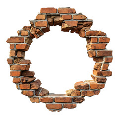 PNG Hole Made of Bricks against transparent background