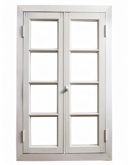 Elegant double window with six panes showcasing clean white design in a modern setting
