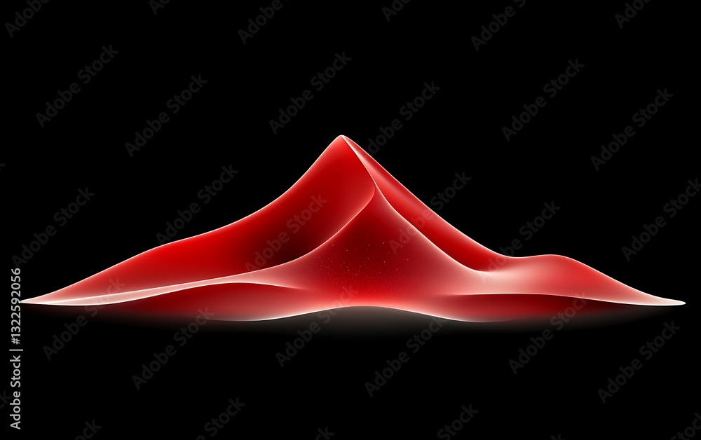 Poster abstract red mountain range on a dark background for graphic design use