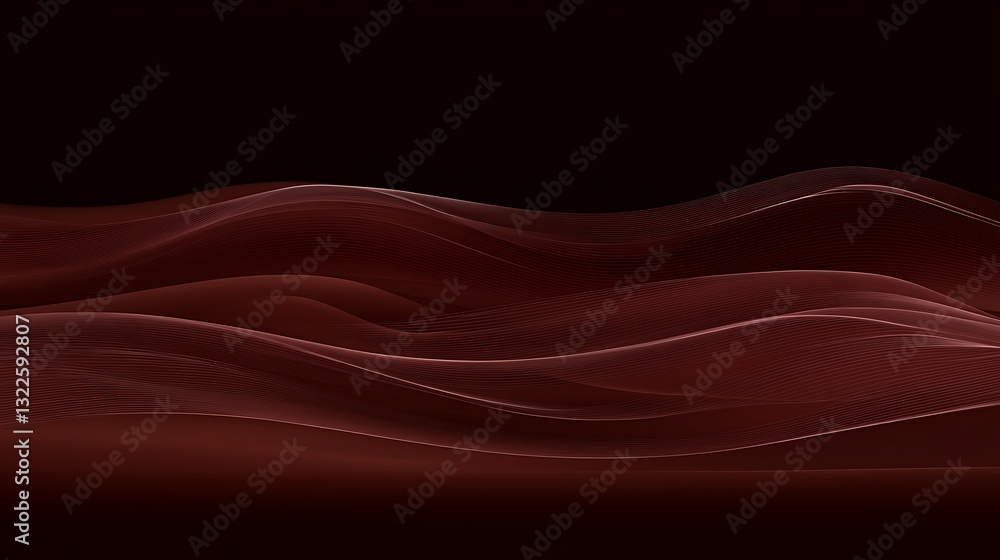 Poster abstract wavy background with elegant curved lines, dark and mysterious