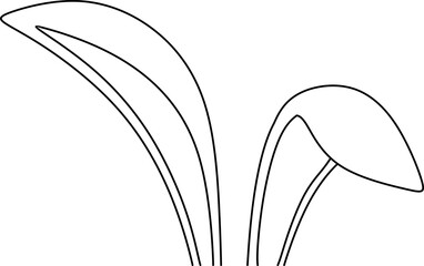 Easter Ears Bunny Outline