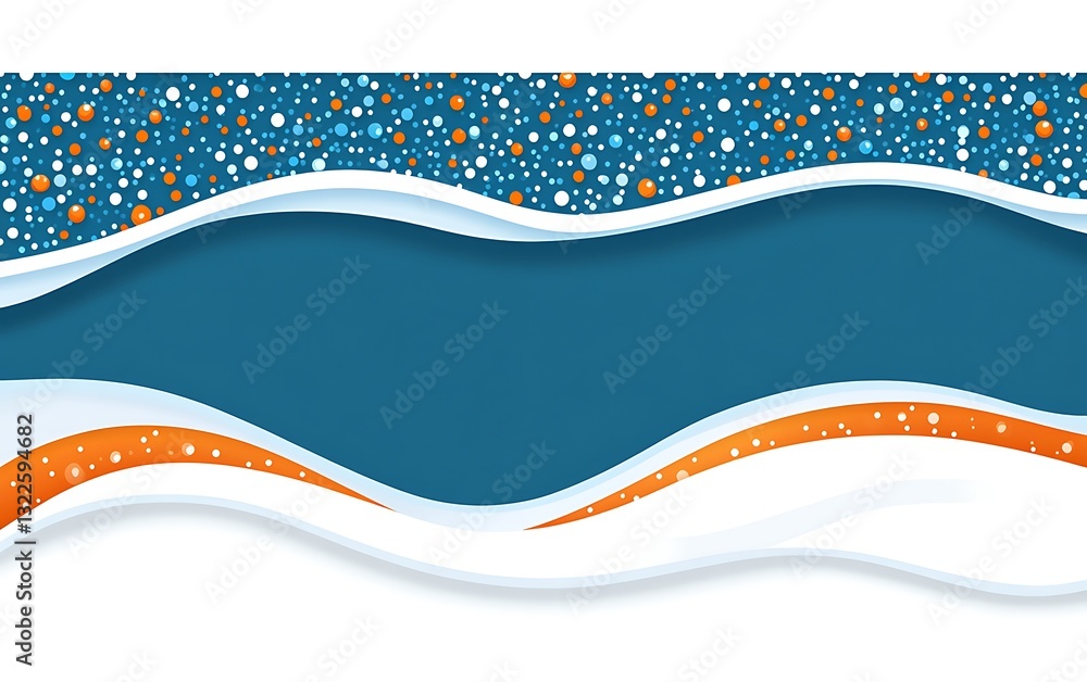 Poster elegant blue abstract vector background with playful design elements