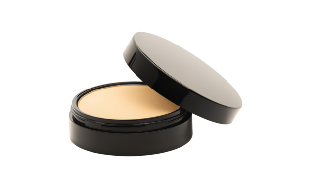 Closeup of concealer foundation base, a detailed look at texture and color for flawless makeup application