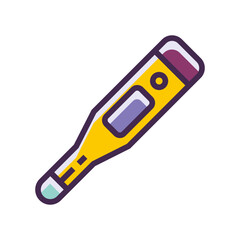 A Cheerful Yellow Digital Thermometer Ready To Take Your Temperature Ensuring Quick And Accurate Health Checks With A Simple, Clean Design