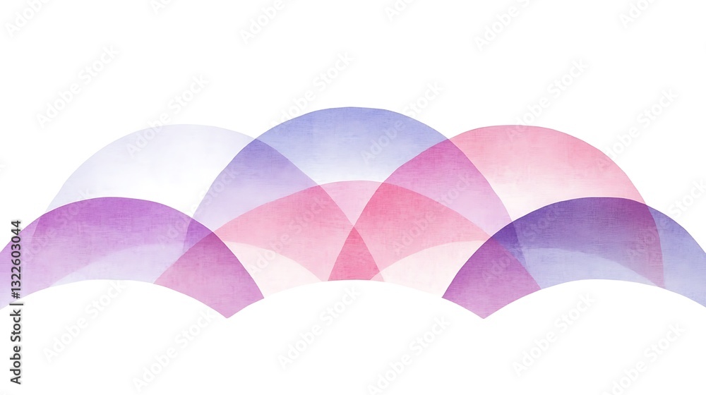 Poster pastel watercolor circles with overlapping translucent layers design