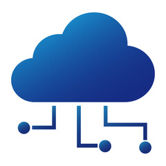 WEBアイコン「クラウドでデータがつながるイメージ」