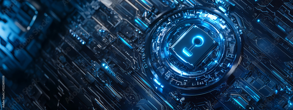 Poster intricate circuitry: a close-up view of complex electronic circuitry, highlighting the intricate det