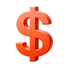 Fototapeta premium A stylized dollar sign on a white or transparent background.