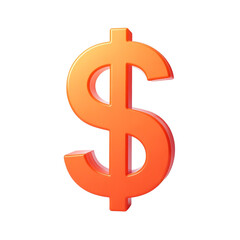 Obraz premium A stylized dollar sign on a white or transparent background.
