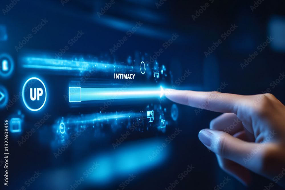 Poster a person is pointing at the progress bar on their computer screen,