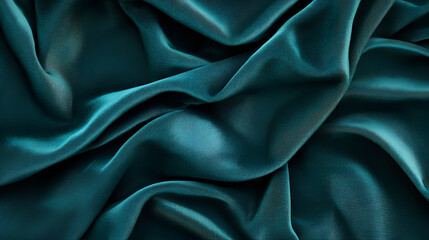 Fototapeta premium velvet texture background banner Tidewater Green ,blue green, dark turquoise color , expensive luxury, fabric, material wallpaper, cloth background.