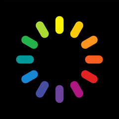 Colorful Loading Bar Symbol, Vibrant UI Element