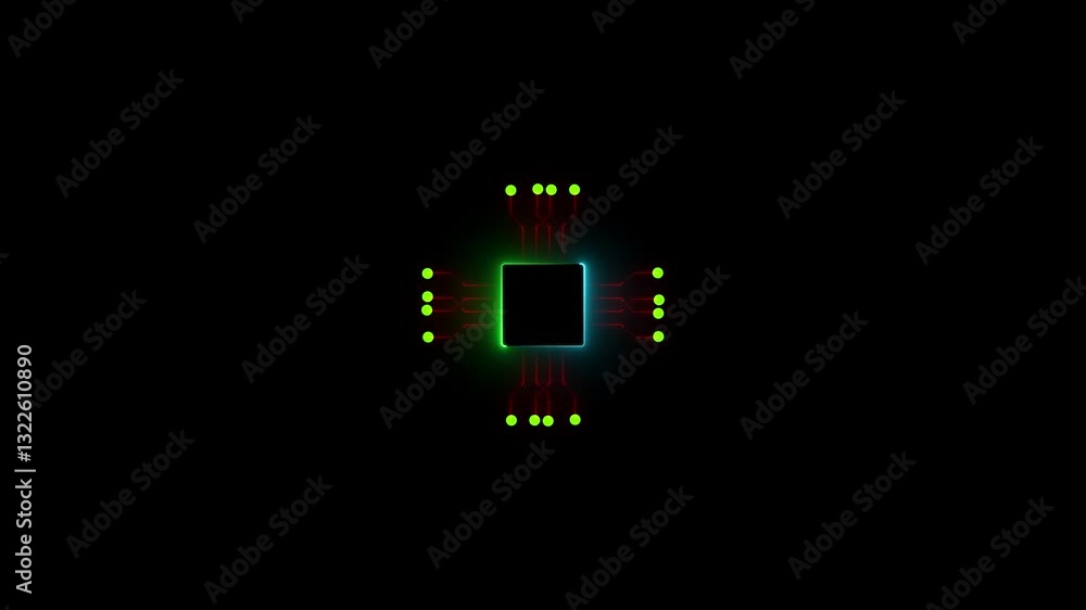 Poster ai system icon , turquoise ai technology or artificial intelligence concept. artificial intelligence