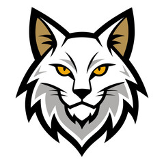 Obraz premium Bobcat head mascot logo design vector