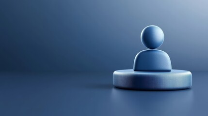 Person sitting on a blue object, study in visual contrast and minimalist composition