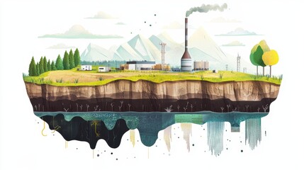 Obraz premium The role of carbon capture in achieving carbon neutrality and reducing emissions.