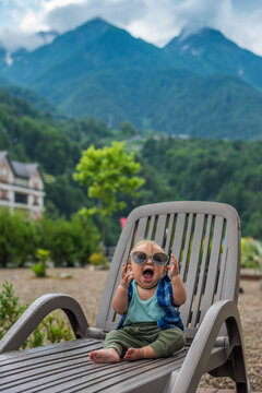 Cool Baby on a Lounge Chair