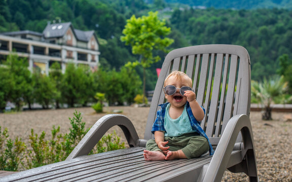 Cool Baby on a Lounge Chair