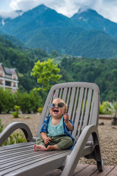 Cool Baby on a Lounge Chair