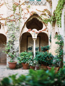 Charming Courtyard at Villa Cimbrone, Ravello, Italy
