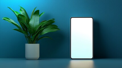 Stylish home decor, elevate your space with a plant and mirror ensemble enhance