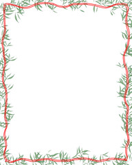 Bamboo border frame, with transparent background for spring vibes