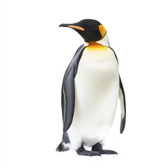 penguin stands isolated on white background