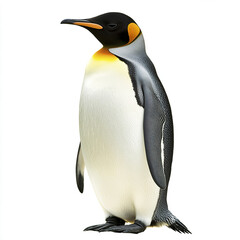 Fototapeta premium penguin stands isolated on white background