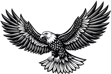 Obraz premium Eagle silhouette vector