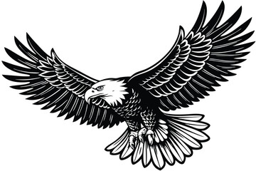Fototapeta premium Eagle silhouette vector