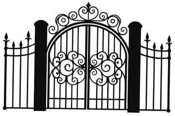 iron gates silhouette
