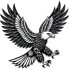 Fototapeta premium Eagle silhouette Vector Art Illustration