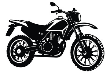 Obraz premium A black and white drawing of a dirt bike